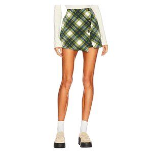 NWT WEWOREWHAT Faux Wrap Mini Skirt / Skort Vintage Plaid - Small